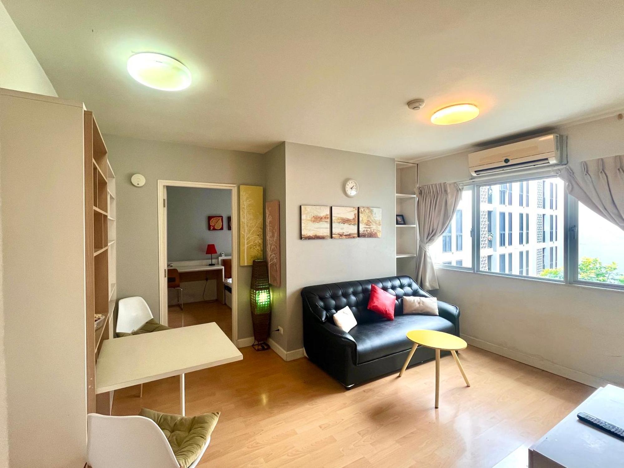 1Br Condo 5 Min To Bts 1000Mbps Fiber Wi-Fi 曼谷 外观 照片